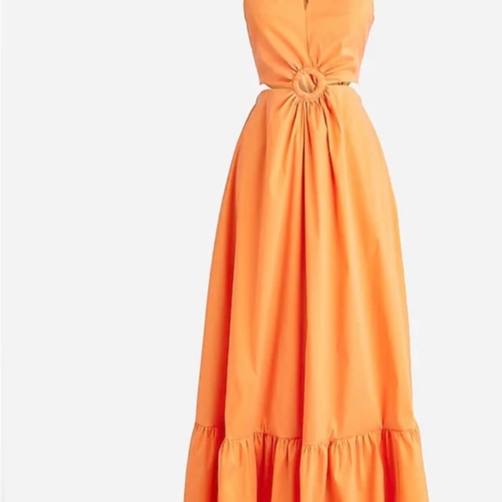 J. Crew Vibrant Orange Maxi Dress